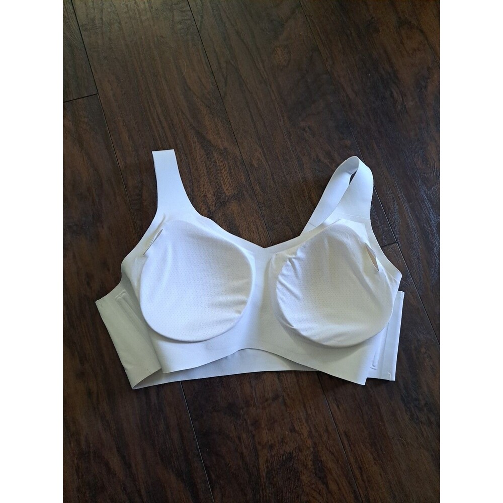 Honeylove V-Neck Soft Flex White Bra 3X Wireless Back Smoothing Comfort Shaping - Picture 8 of 13